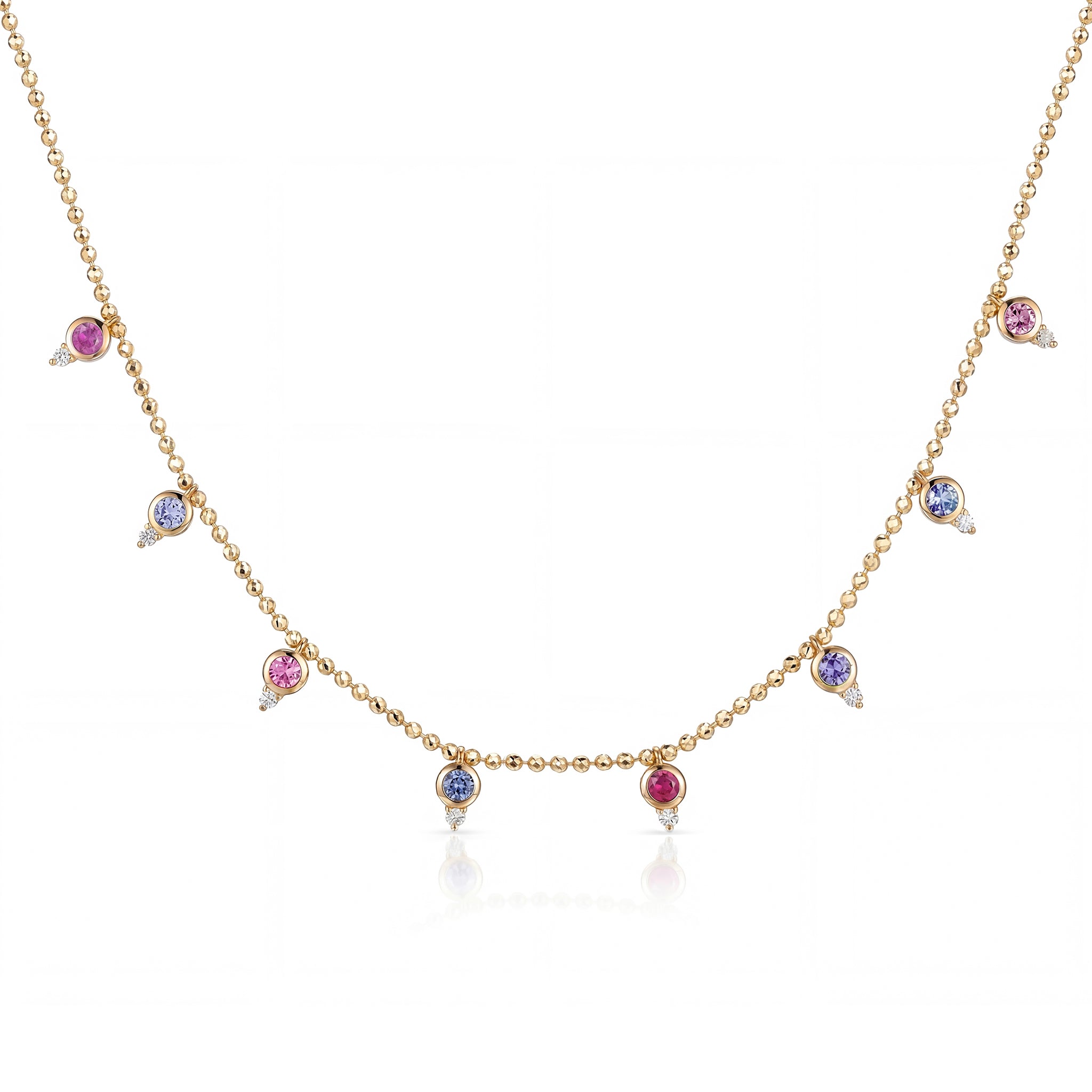 Drip Drop Necklace in Sapphire & Diamond